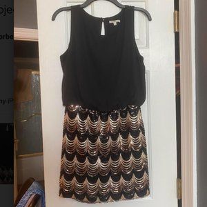 Charlotte Russe Dress, M, black and gold